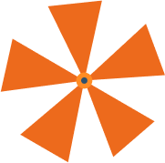 Decorative shape accent for swim school imagery